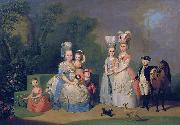 unknow artist Portrait of Carolina Wilhelmina of Orange (1743-1787) and her children. oil painting on canvas